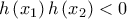 h\left ( x_{1} \right )h\left ( x_{2} \right )<0