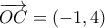 \overrightarrow{OC} =(-1, 4) \overrightarrow{OC} =(-1, 4)
