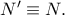 N^{\prime}\equiv N.