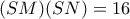 \displaystyle{(SM)(SN)=16}
