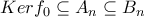 Ker f_0 \subseteq A_n \subseteq B_n