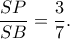 \dfrac{SP}{SB}=\dfrac{3}{7}. \dfrac{SP}{SB}=\dfrac{3}{7}.