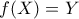 f(X)=Y