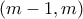 (m-1,m)