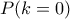 P(k=0)