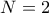 N=2