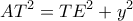 \displaystyle A{T^2} = T{E^2} + {y^2}