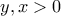 y,x>0