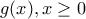 g(x),x\geq 0
