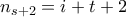 n_{s+2} = i+t+2 n_{s+2} = i+t+2