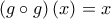 \left( g\circ g \right)\left( x \right)=x