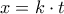 x=k\cdot t