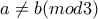 a\neq b (mod3)