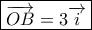 \boxed{\overrightarrow {OB}  = 3\overrightarrow i }