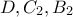 D,{{C}_{2}},{{B}_{2}}