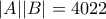 |A||B| = 4022