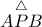 \overset{\triangle}{APB}