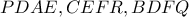 PDAE, CEFR, BDFQ