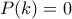 P(k)=0