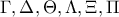 \Gamma ,\Delta ,\Theta ,\Lambda ,\Xi ,\Pi \Gamma ,\Delta ,\Theta ,\Lambda ,\Xi ,\Pi