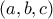 \displaystyle{( a, b, c )}