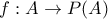 f:A\rightarrow P(A) f:A\rightarrow P(A)