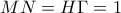 MN=H\Gamma =1 MN=H\Gamma =1
