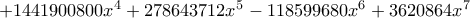 +1441900800x^4+278643712x^5-118599680x^6+3620864x^7