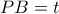 PB=t