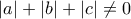 |a|+|b|+|c|\neq 0