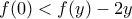 f(0)<f(y)-2y