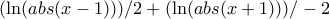 (\ln(abs(x-1)))/2+(\ln(abs(x+1)))/-2 (\ln(abs(x-1)))/2+(\ln(abs(x+1)))/-2