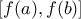 [f(a),f(b)]