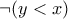 \neg(y<x)