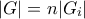 |G| = n|G_i|