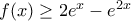f(x)\geq 2e^{x}-e^{2x}