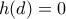 h(d)=0
