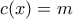 c(x)=m