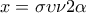 x = \sigma \upsilon \nu 2\alpha