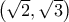 \left(\sqrt{2},\sqrt{3}\right)