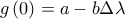 g\left ( 0 \right )=a-b\Delta \lambda g\left ( 0 \right )=a-b\Delta \lambda