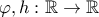 \varphi , h :\mathbb{R}\rightarrow  \mathbb{R}