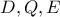 D,Q,E