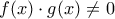 f(x)\cdot g(x)\neq 0