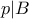 p|B