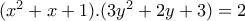 (x^{2}+x+1).(3y^{2}+2y+3)=2