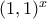 (1,1)^{x}