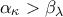 \alpha _{\kappa }>\beta _{\lambda }