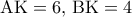 {\rm A}{\rm K} = 6,\,{\rm B}{\rm K} = 4