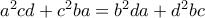 a^2cd+c^2ba=b^2da+d^2bc